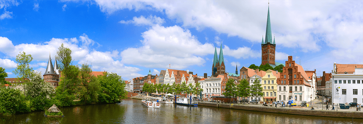 Panorama Hansestadt Lübeck - An der Obertrave