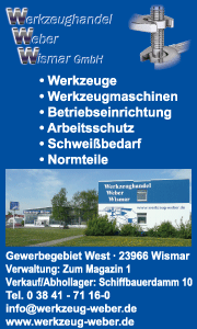 Werkzeughandel Weber Wismar GmbH Banner